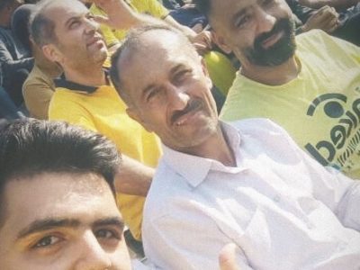 پدر محمد کریمی در ورزشگاه وطنی